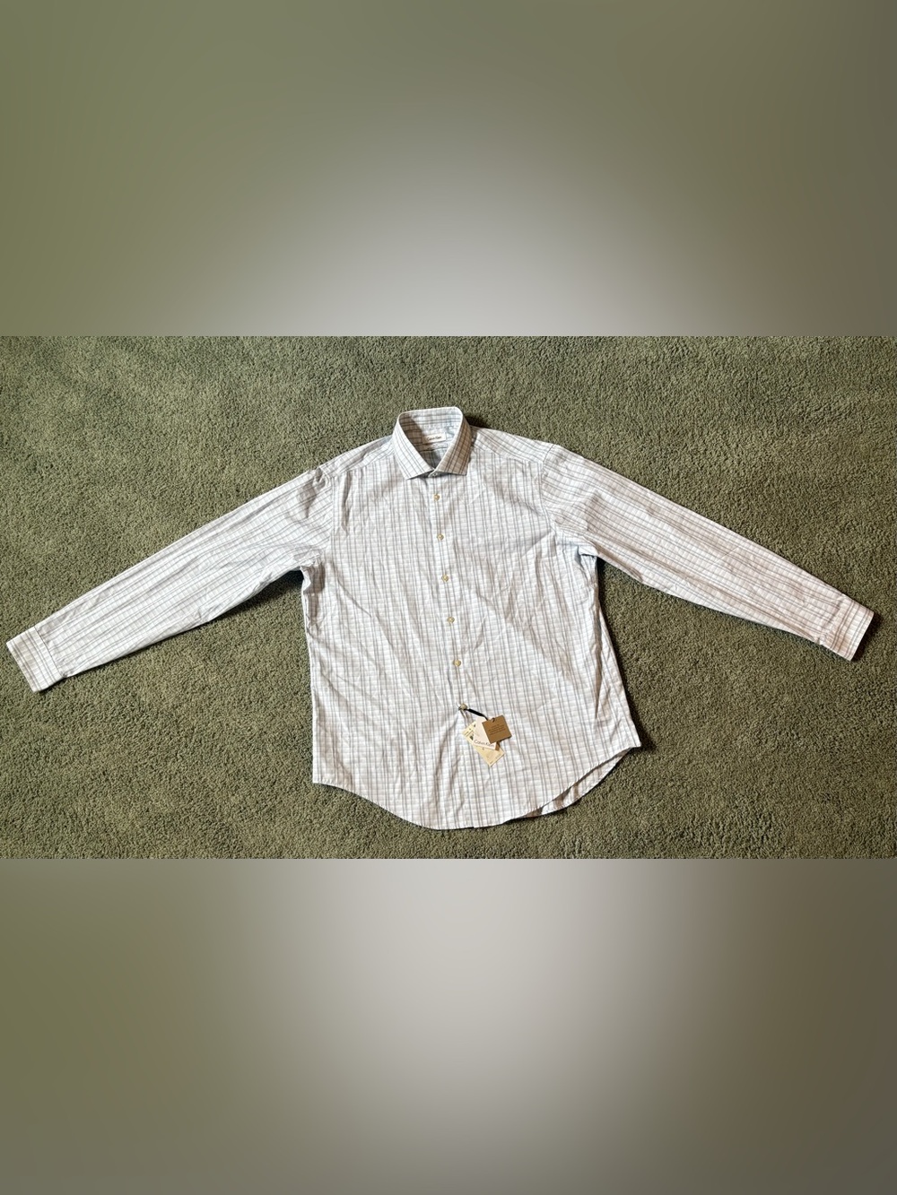 Calvin Klein Slim Fit Performance Non-iron Dress Shirt Mens Size 17 36/37 NWT